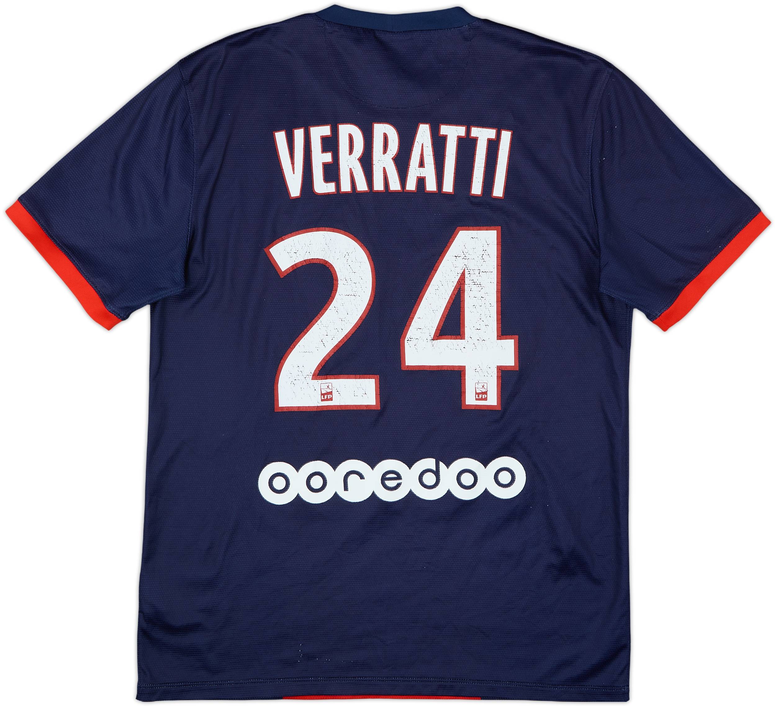 2013-14 Paris Saint-Germain Home Shirt Verratti #24 - 5/10 - (M)
