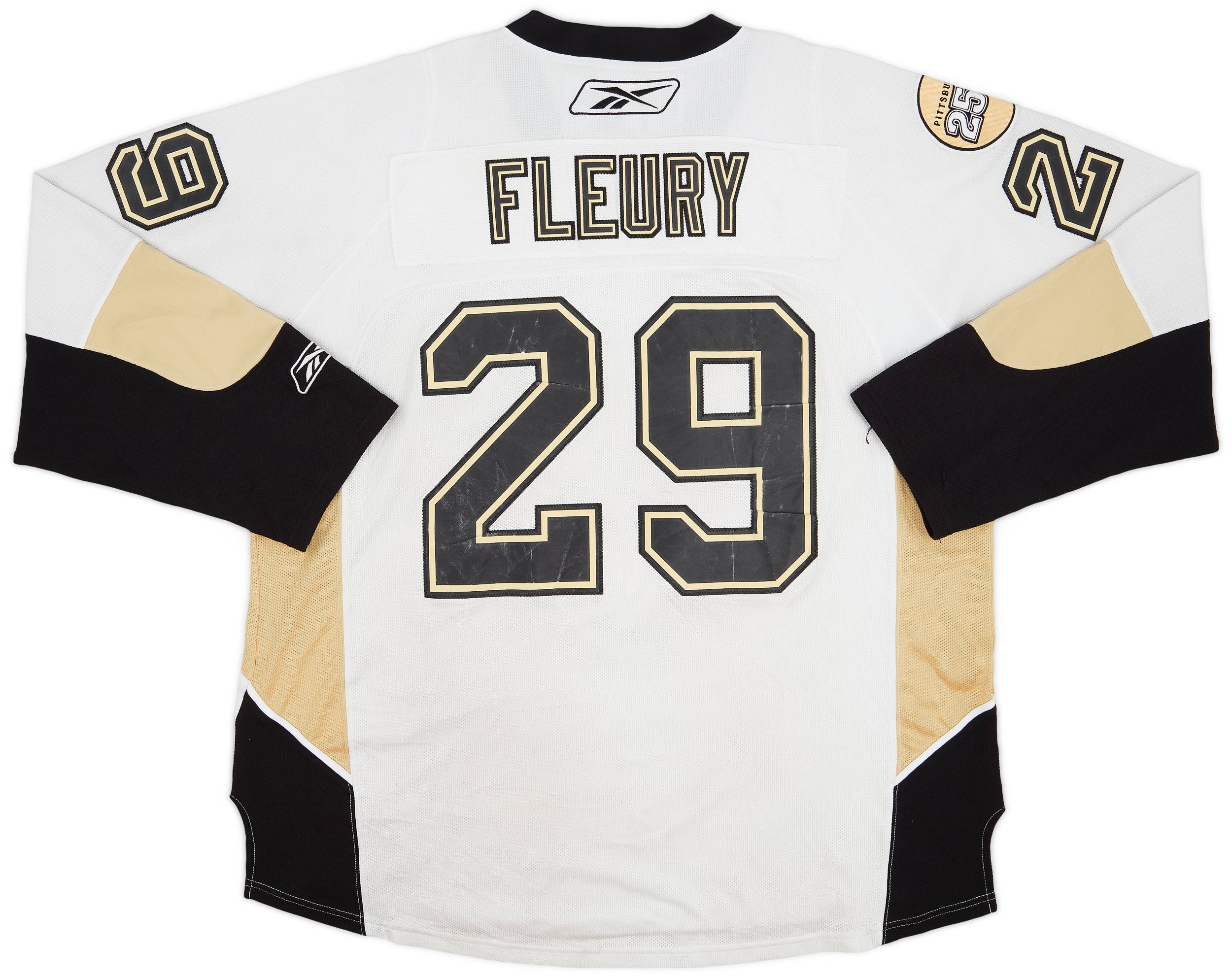 2007-08 Pittsburgh Penguins Fluery #29 Reebok Away Jersey 5/10