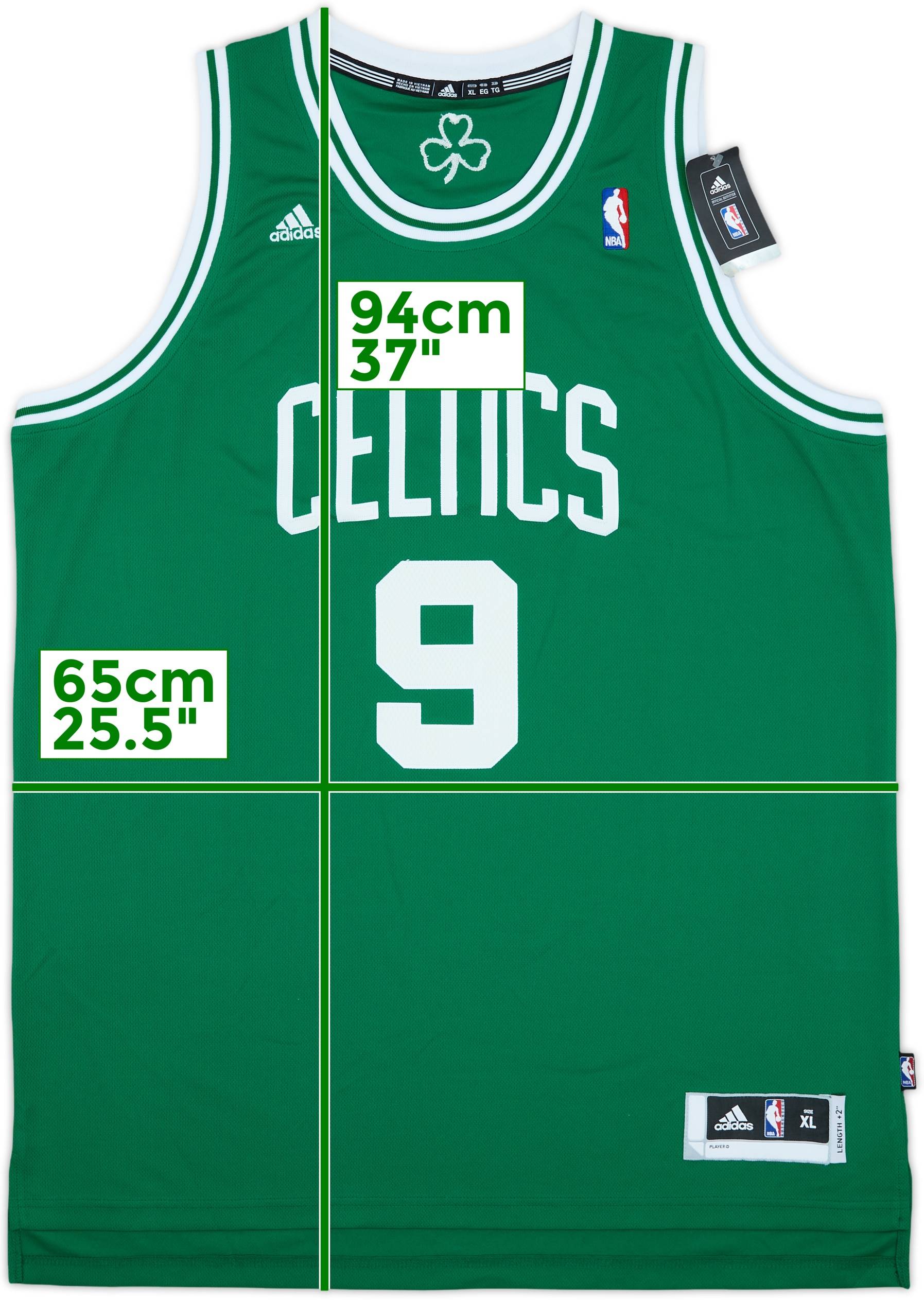 2010-14 Boston Celtics Rondo #9 adidas Swingman Away Jersey (XL)