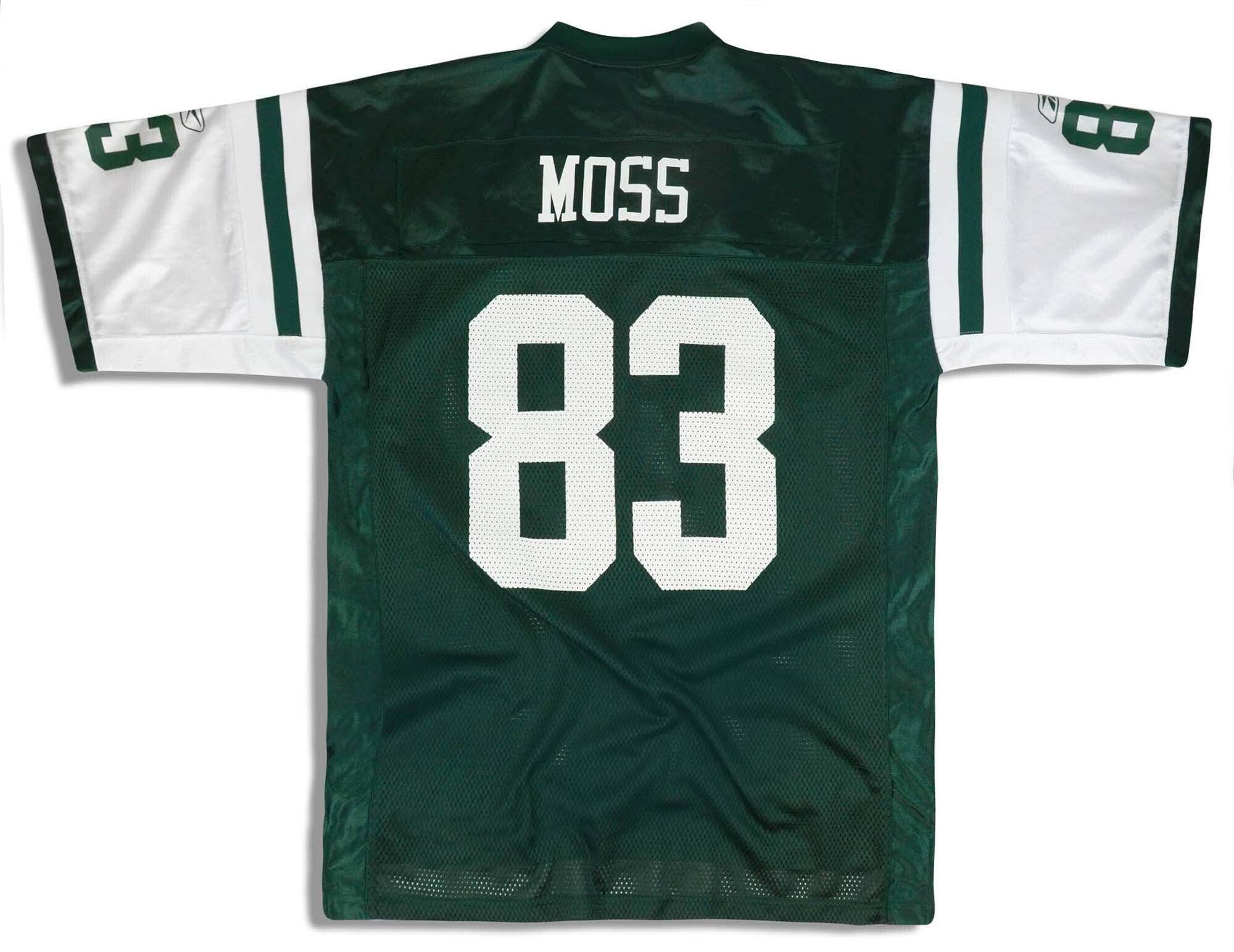2002-04 New York Jets Moss #83 Reebok On Field Jersey (Home) XL