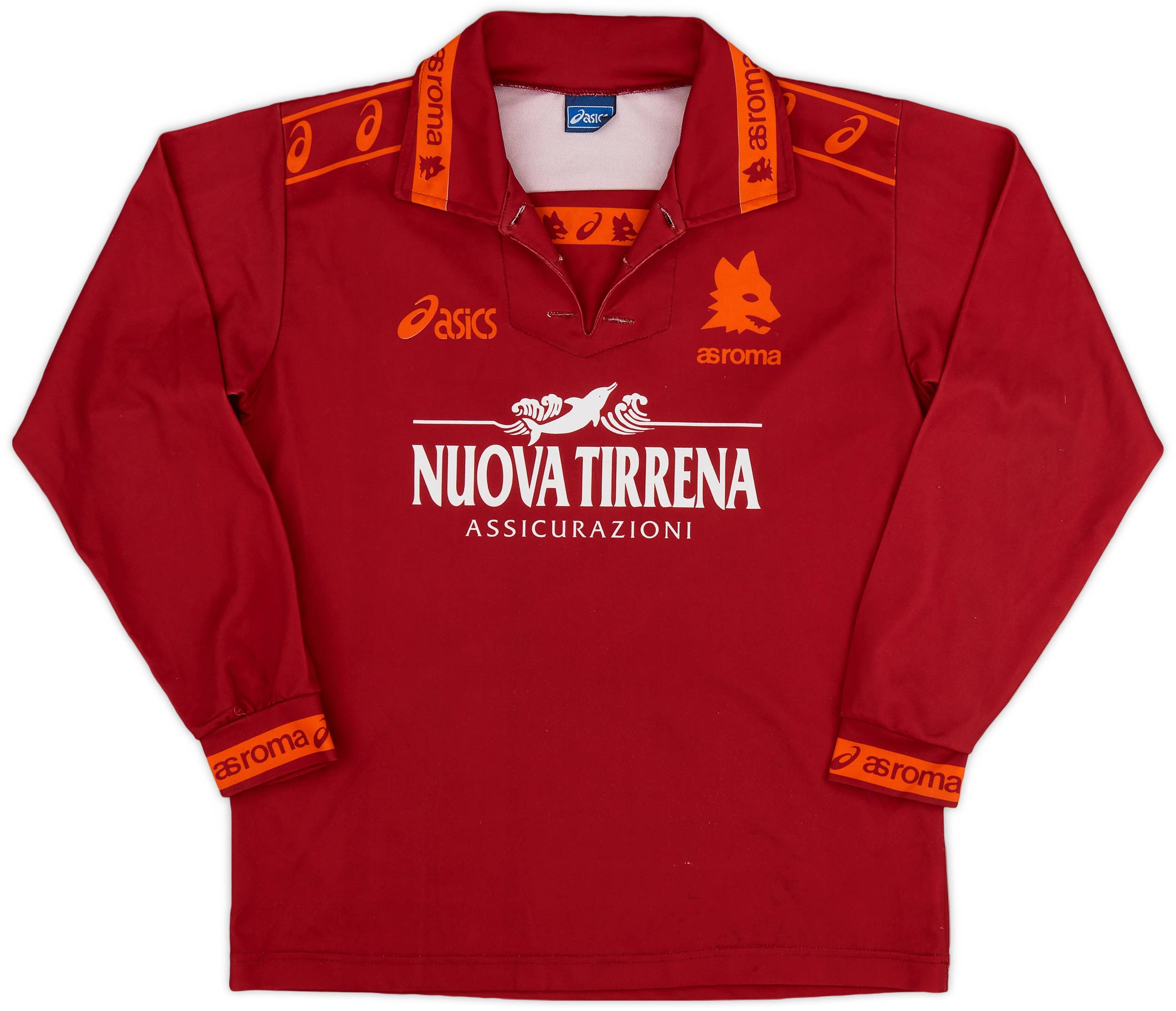 1994-95 Roma Home L/S Shirt #9 (Moriero) - 7/10 - (S)