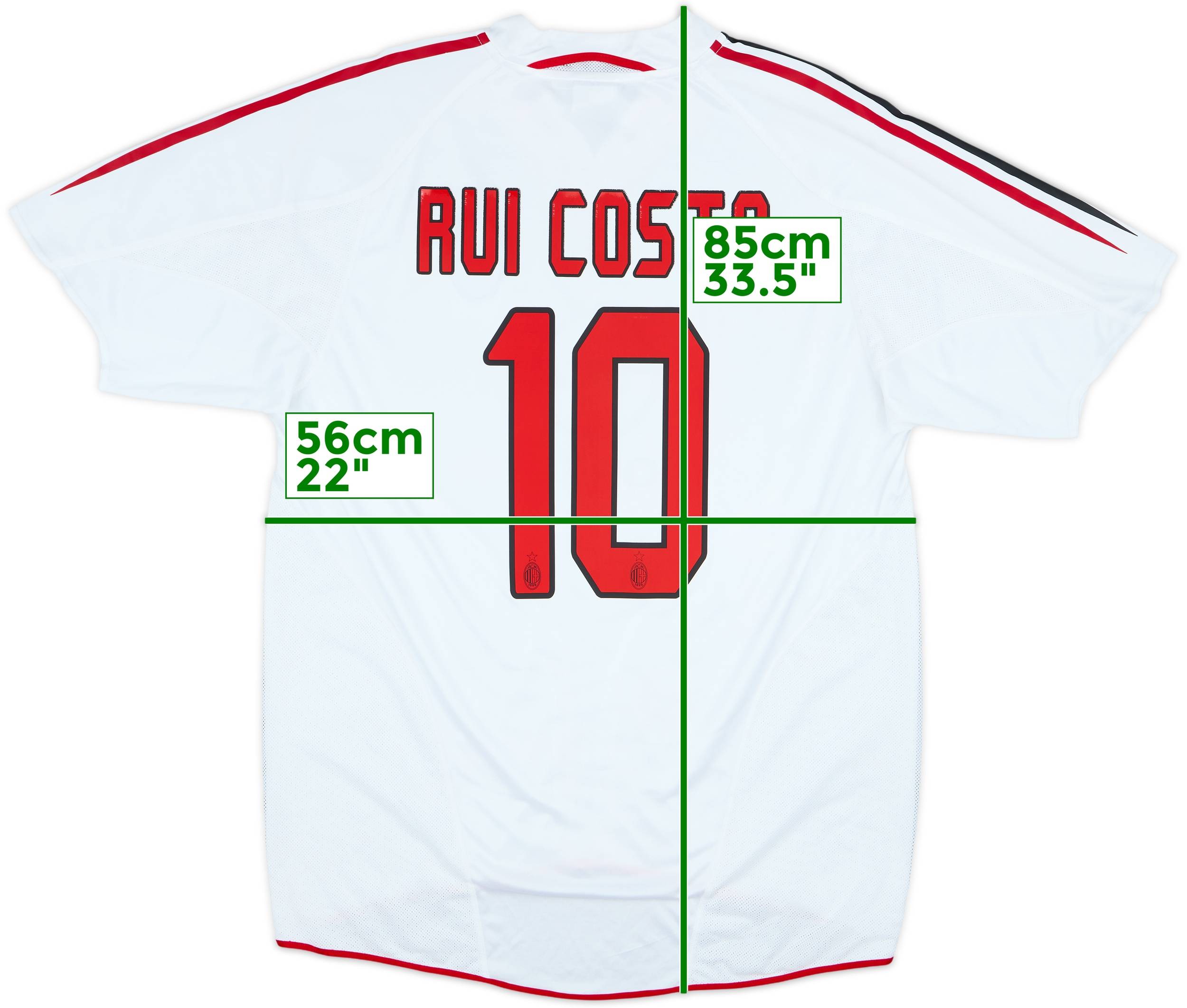 2004-05 AC Milan Away Shirt Rui Costa #10 - 7/10 - (L)