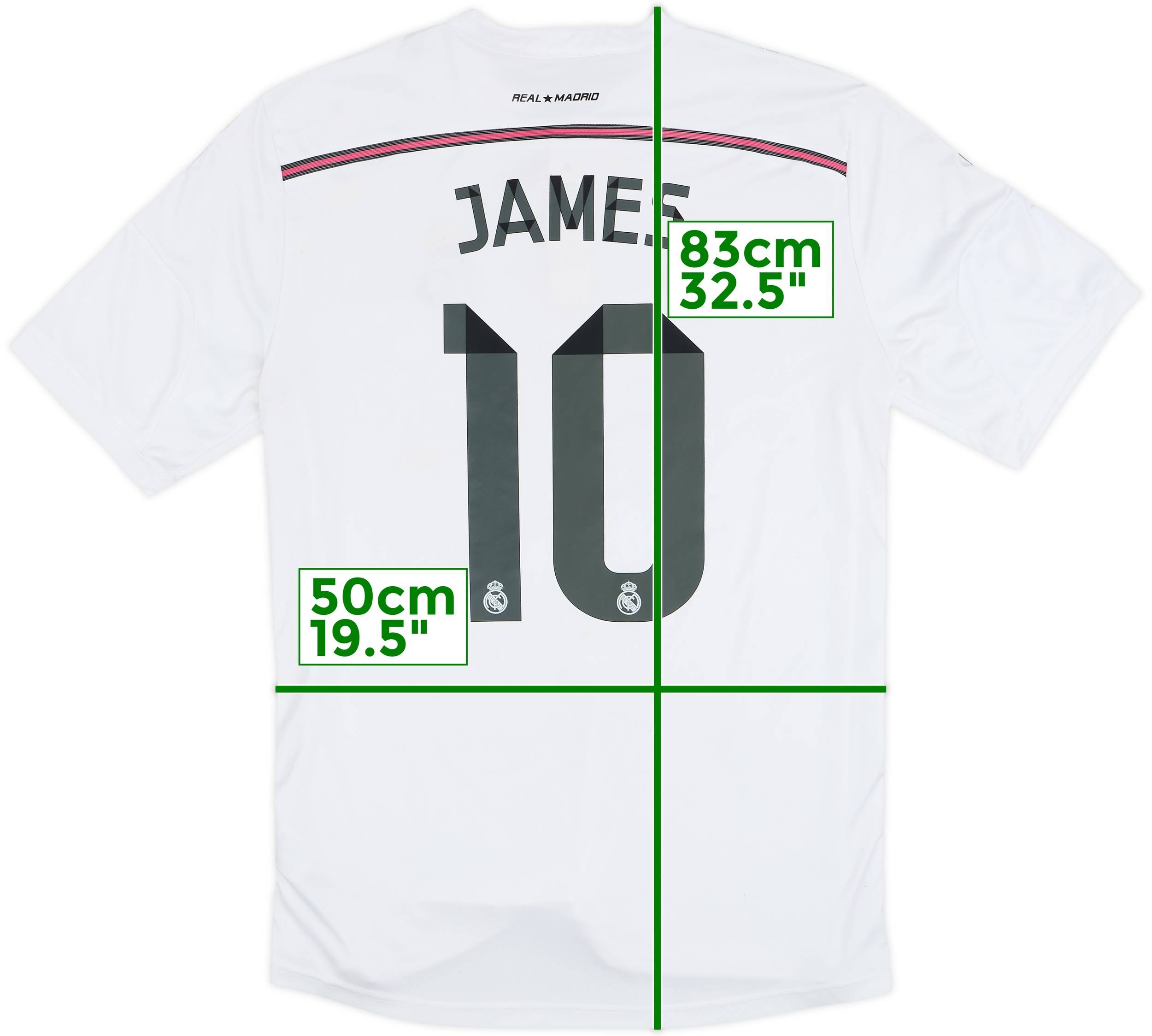 2014-15 Real Madrid Home Shirt James #10 - 6/10 - (L)