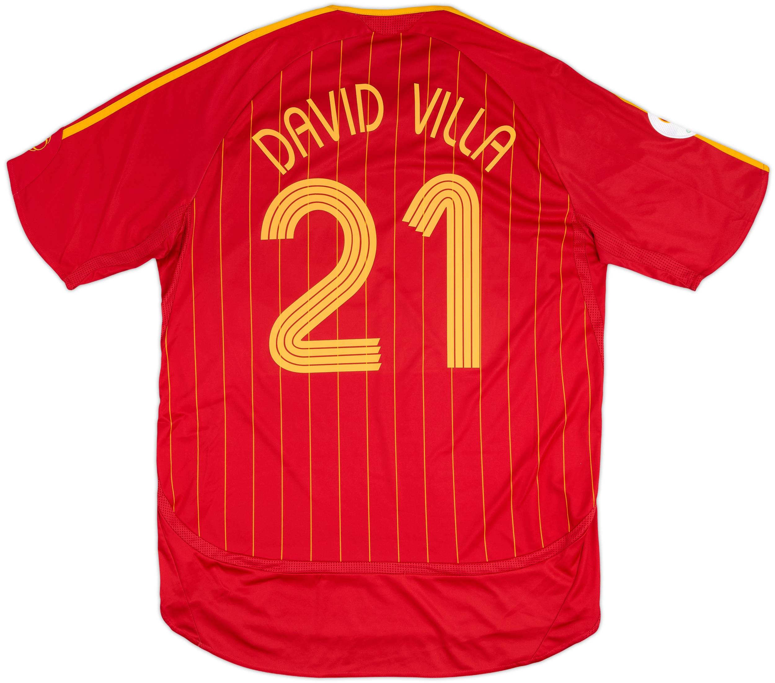 2006-08 Spain Home Shirt David Villa #21 - 8/10 - (L)