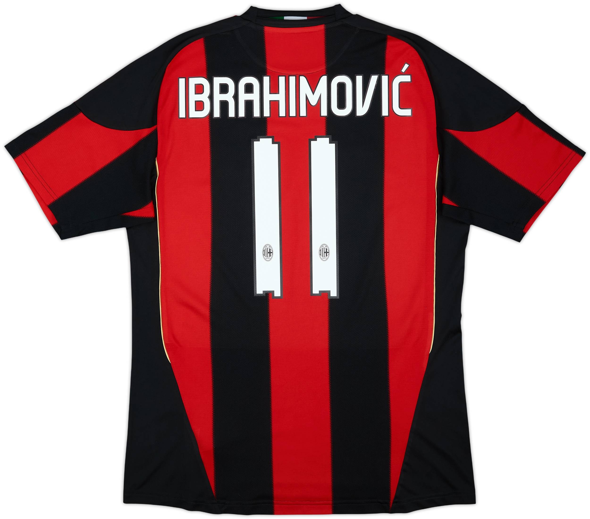 2010-11 AC Milan Home Shirt Ibrahimovic #11 - 10/10 - (M)