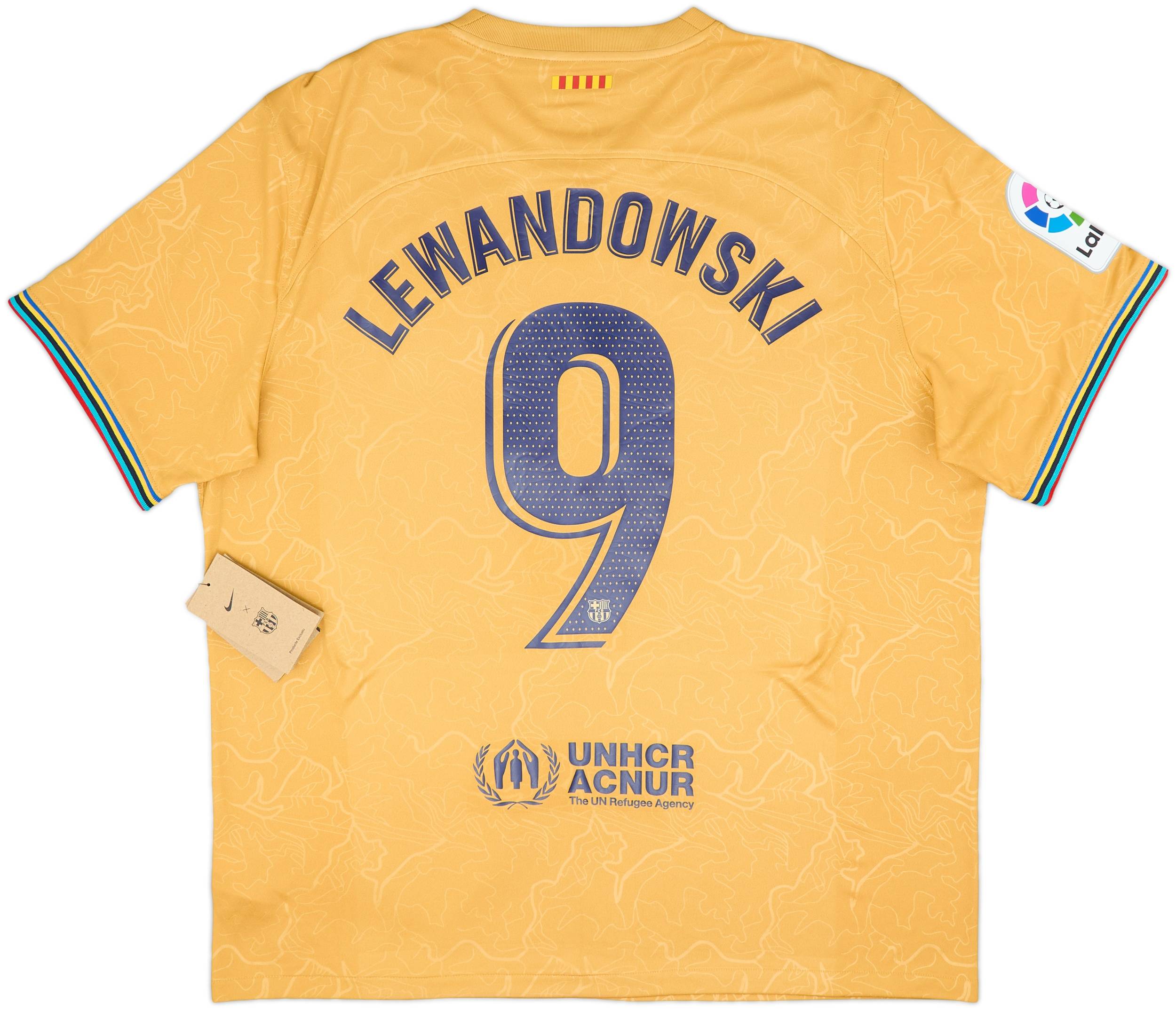 2022-23 Barcelona Away Shirt Lewandowski #9 (XL)