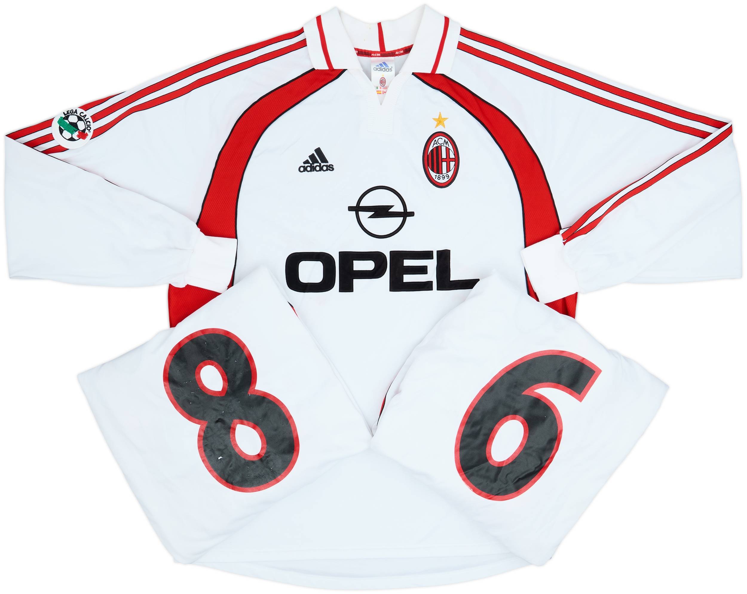 2000-02 AC Milan Away L/S Shirt # - 5/10 - (XL)
