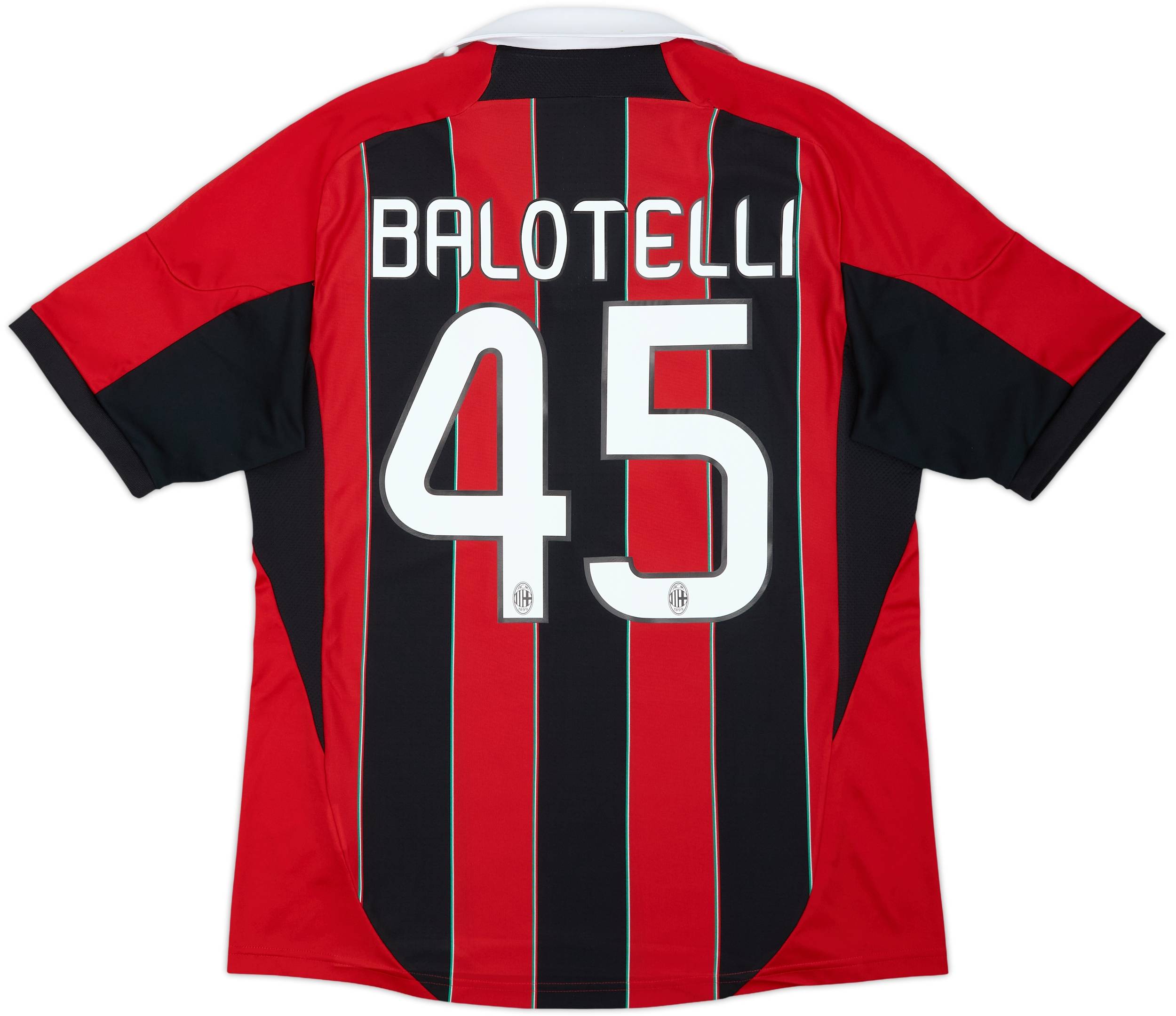 2012-13 AC Milan Home Shirt Balotelli #45 - 7/10 - (L)