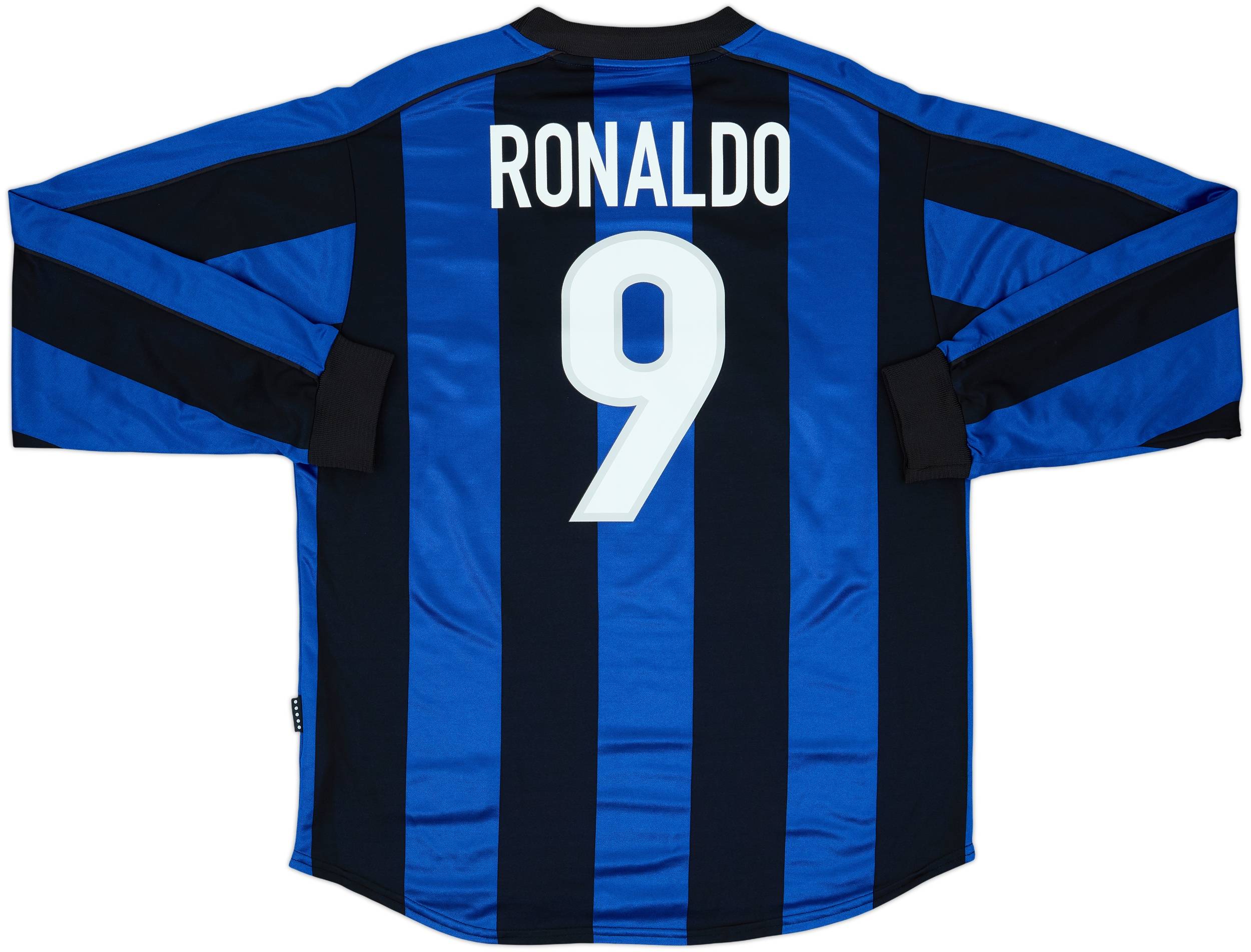 1999-00 Inter Milan Home L/S Shirt Ronaldo #9 - 9/10 - (L)