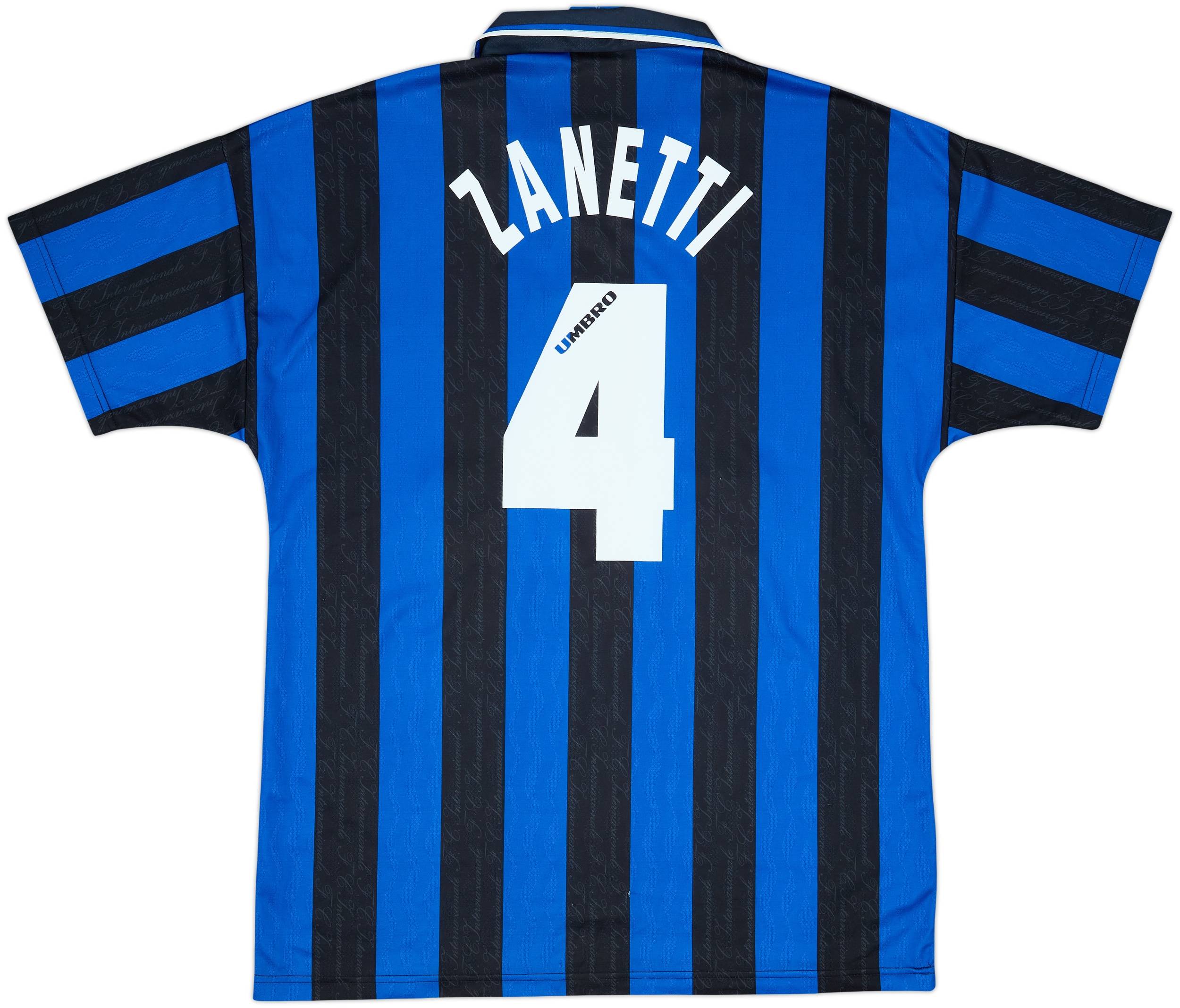 1996-97 Inter Milan Home Shirt Zanetti #4 - 9/10 - (XL)