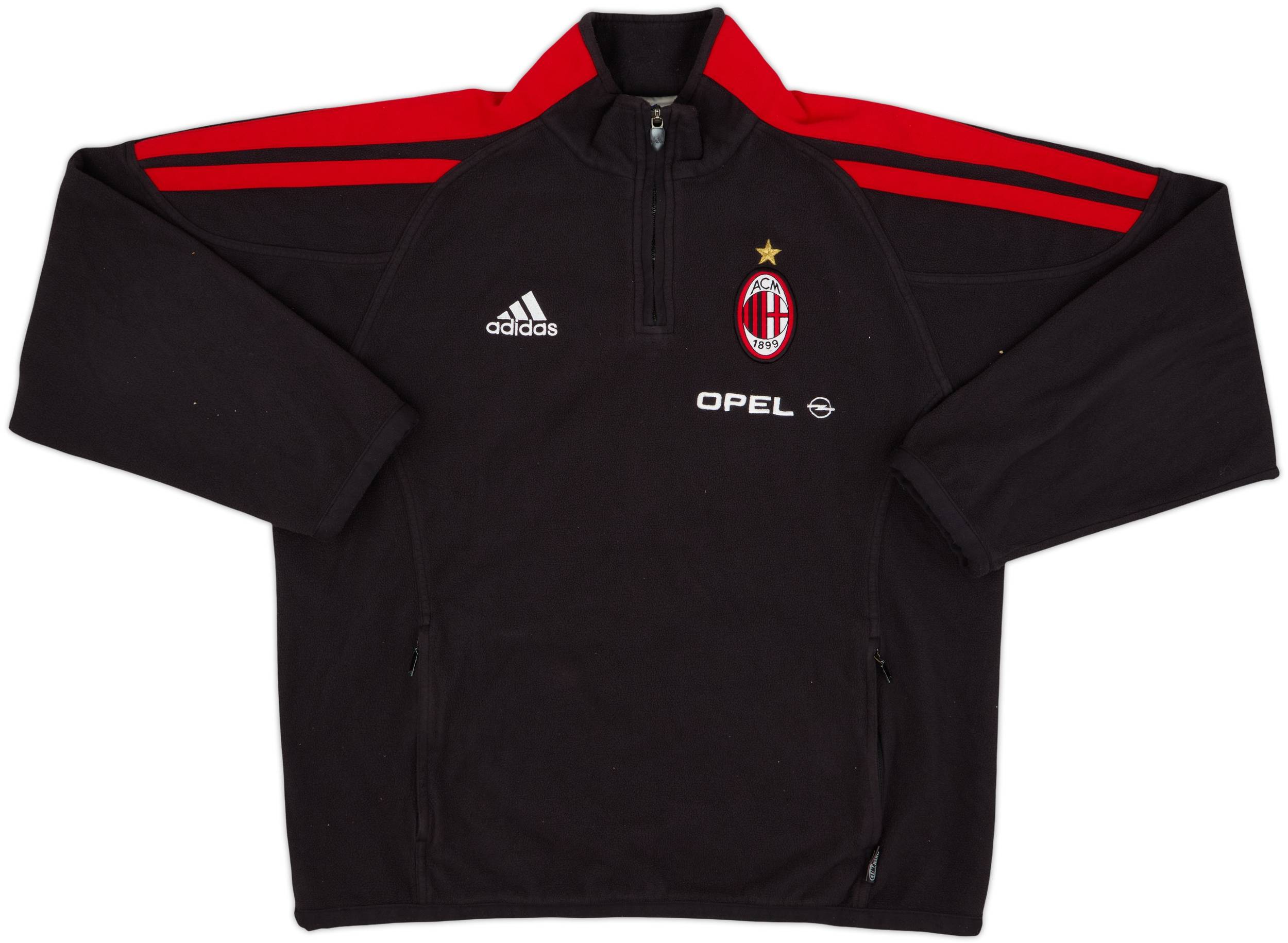 2001-02 AC Milan Player Issue adidas 1/4 Zip Fleece - 10/10 - (M/L)