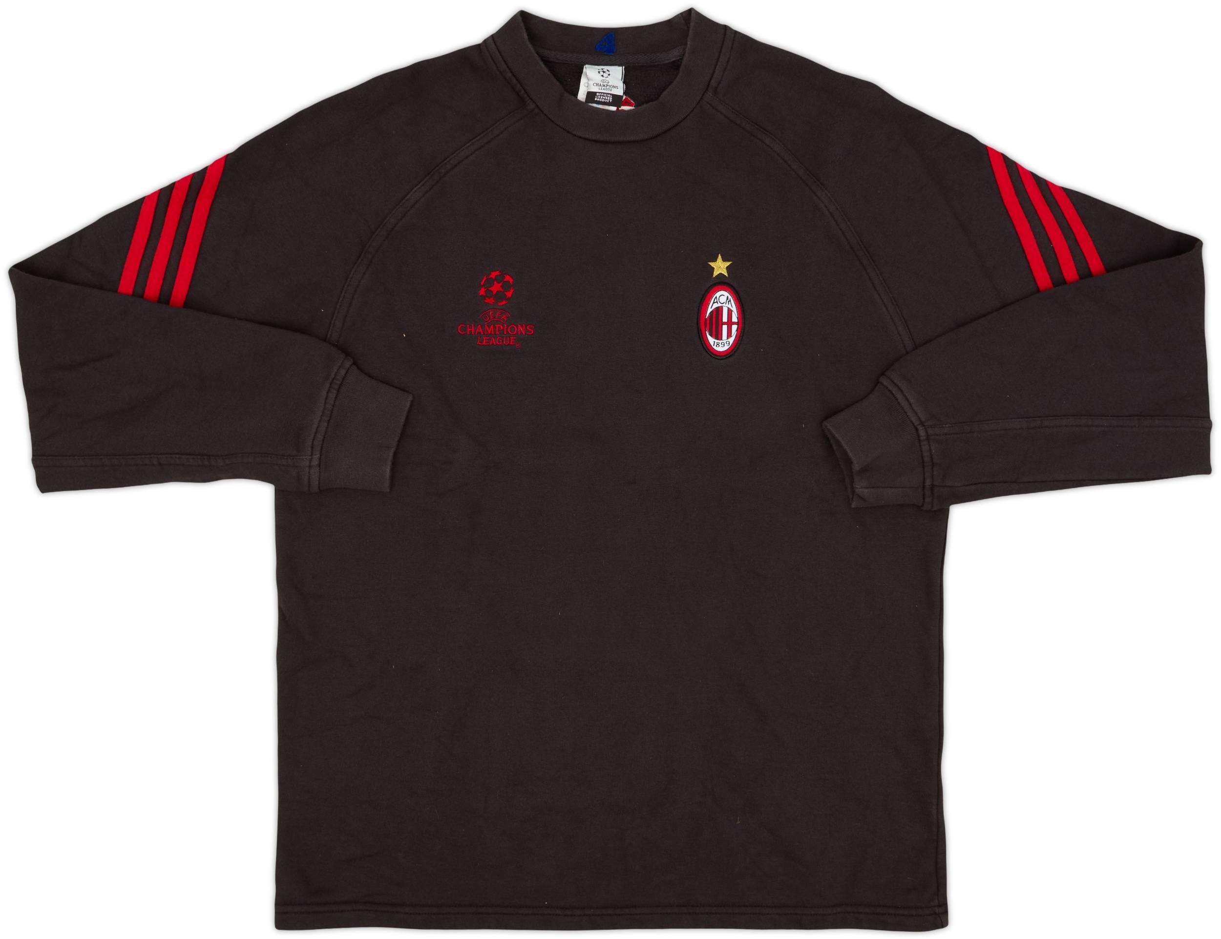 2000-01 AC Milan Player Issue adidas CL Sweat Top - 8/10 - (M)