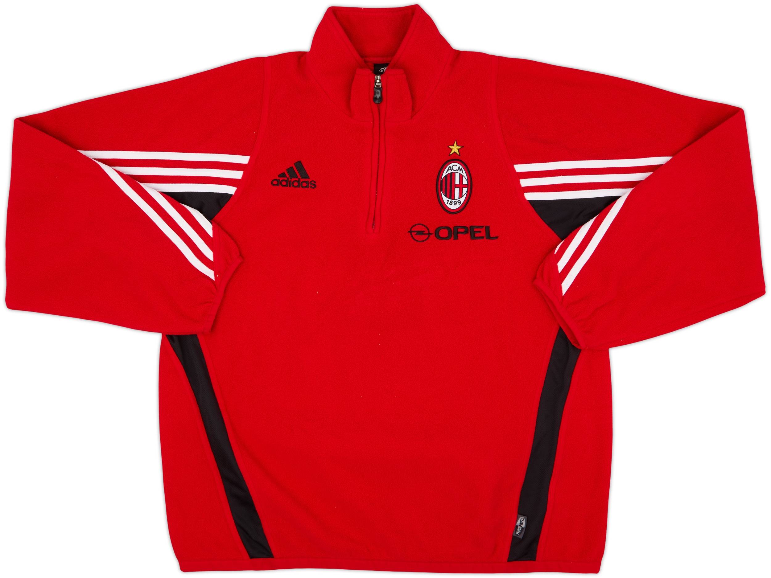 2003-04 AC Milan Player Issue adidas 1/4 Zip Drill Top - 10/10 - (L)