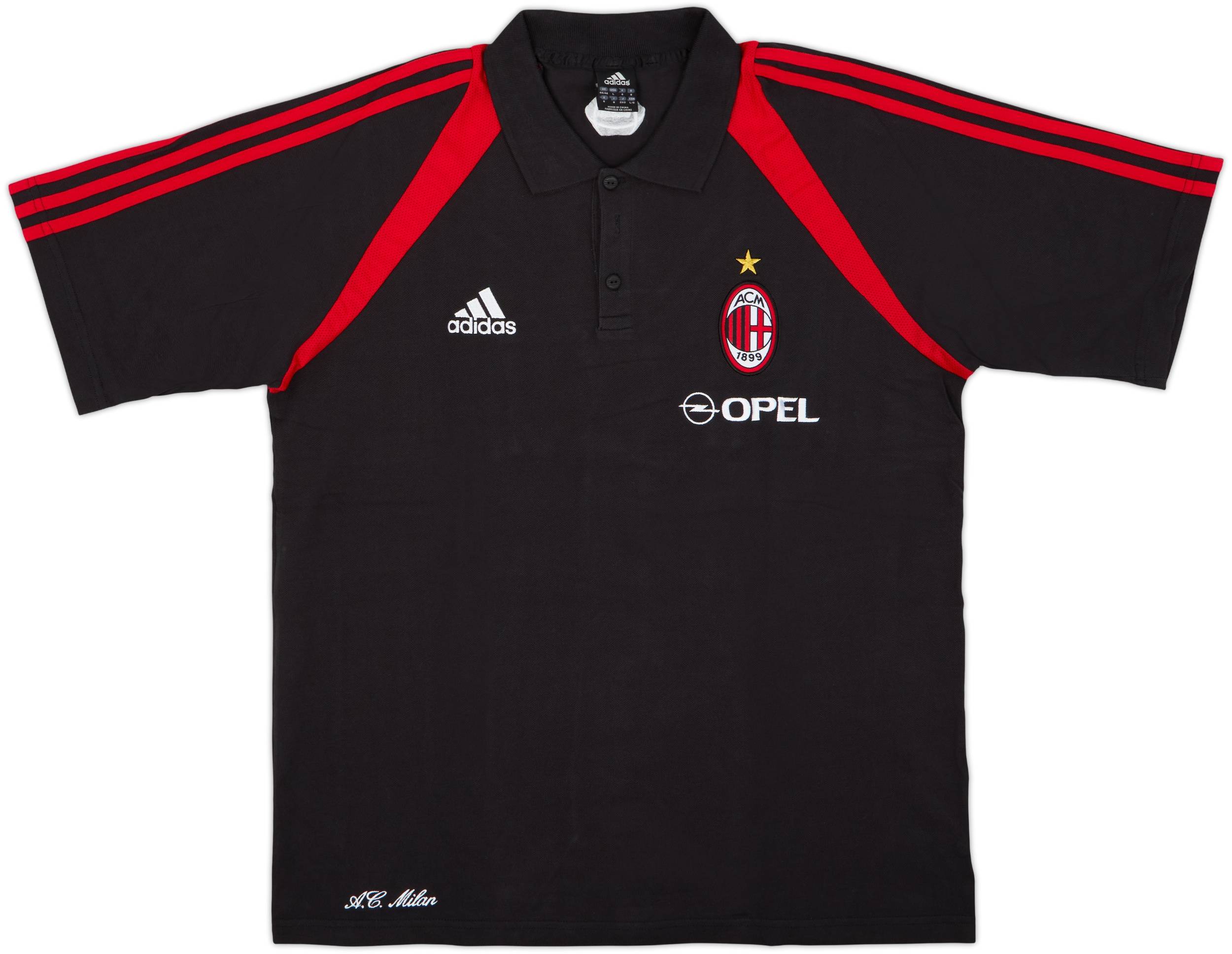 2004-05 AC Milan Player Issue adidas Polo Shirt - 10/10 - (L/XL)