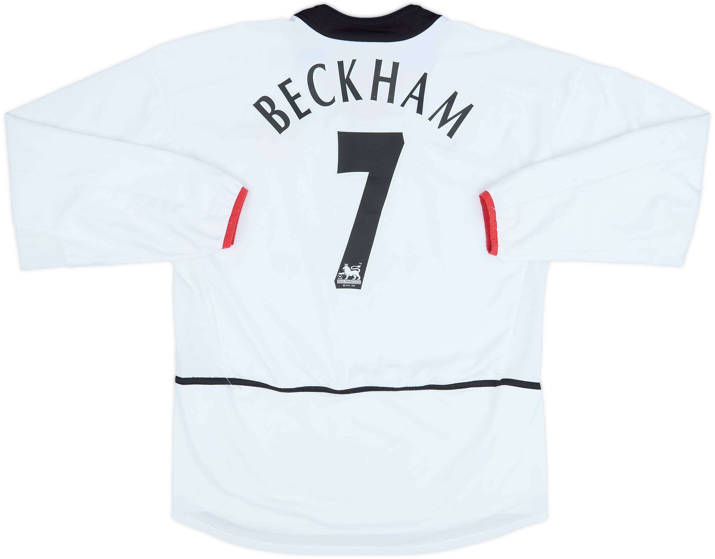 2002-03 Manchester United Away L/S Shirt Beckham #7 (XL)