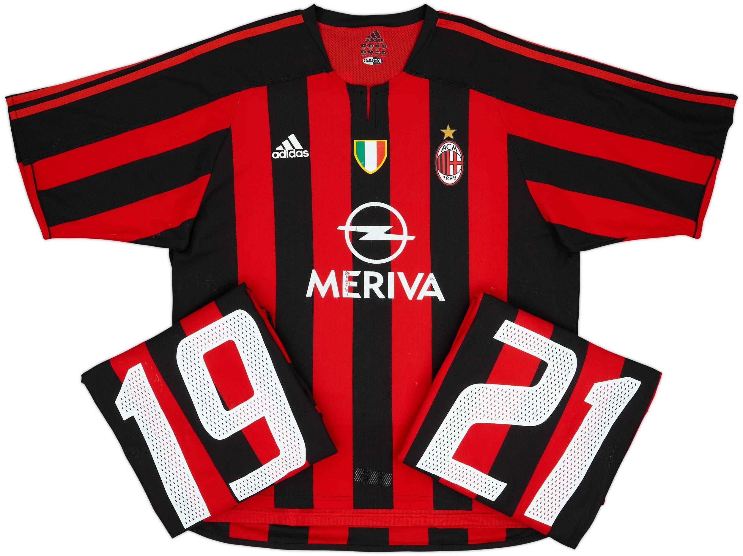 2003-04 AC Milan Player Issue Home Shirt # - 6/10 - (XL)