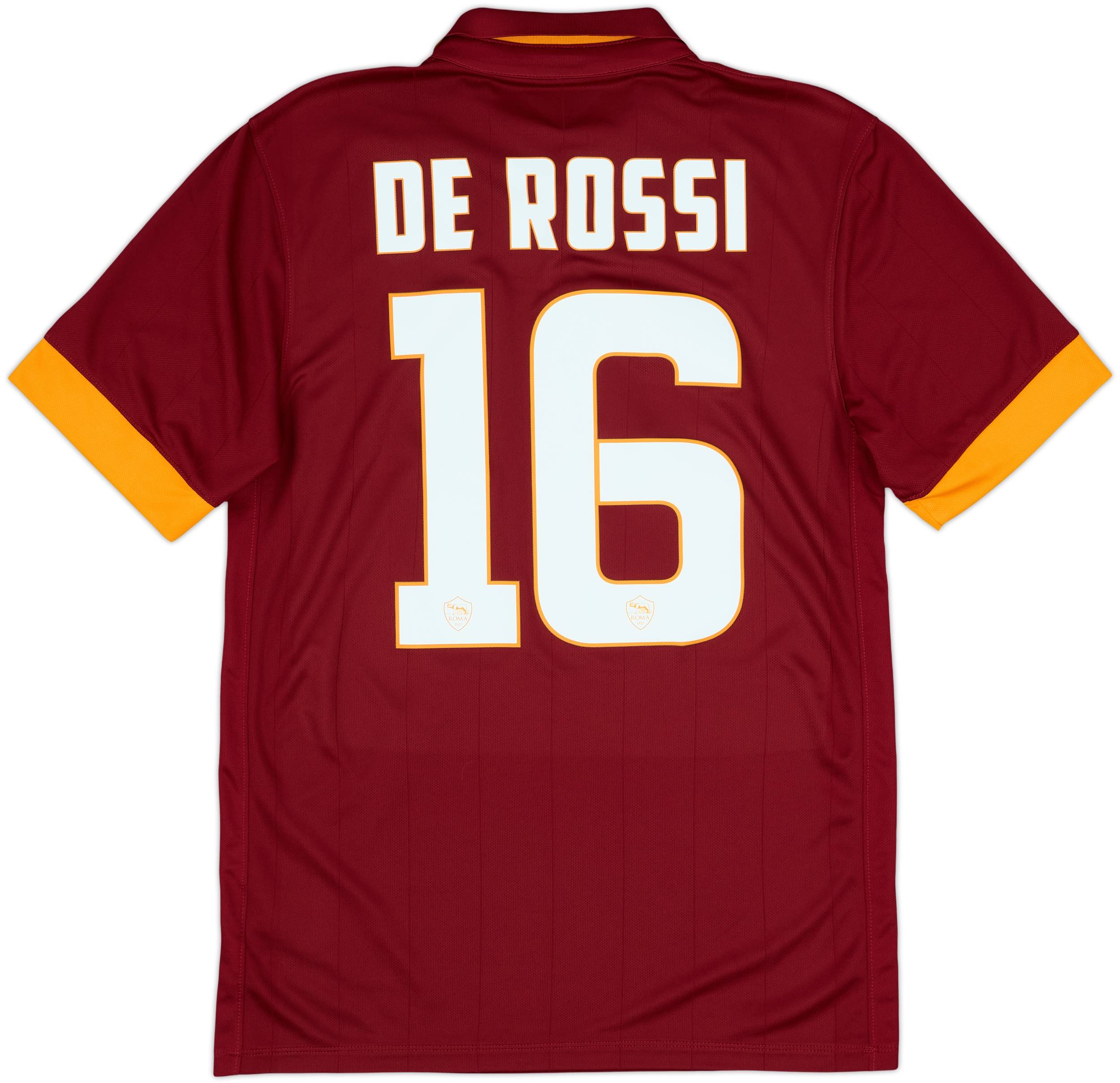 2014-15 Roma Home Shirt De Rossi #16 - 10/10 - (S)