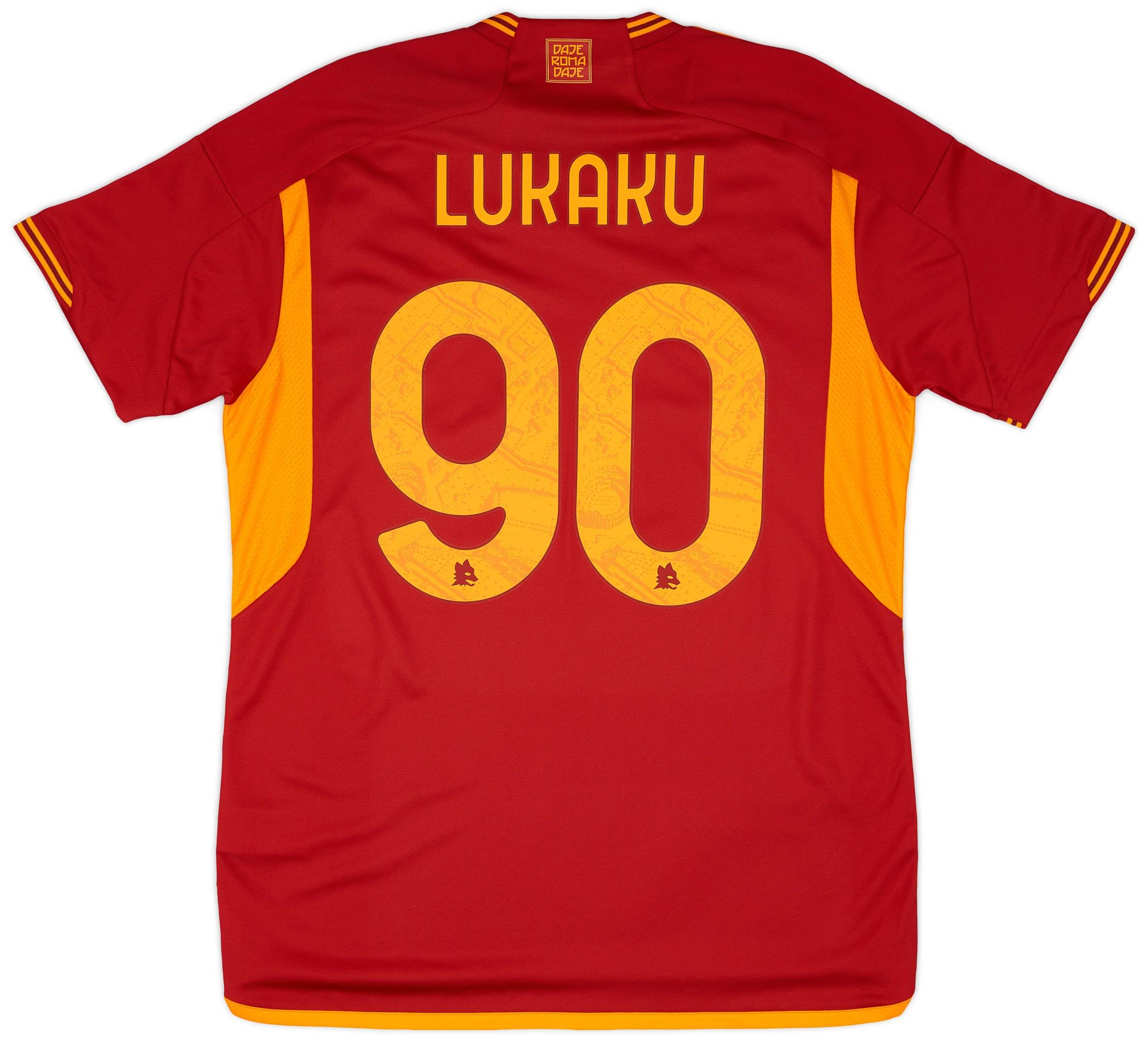 2023-24 Roma Home Shirt Lukaku #90