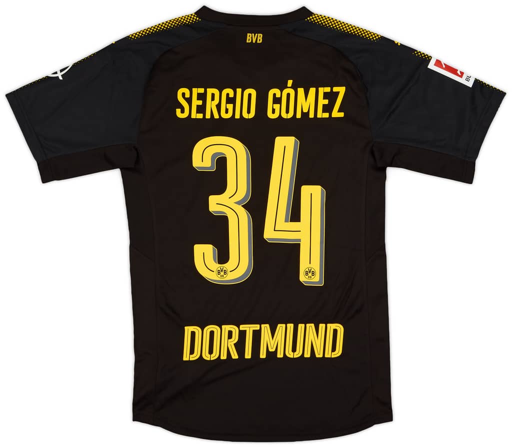 2017-18 Borussia Dortmund Authentic Away Shirt Sergio Gomez #34 - 9/10 - (S)