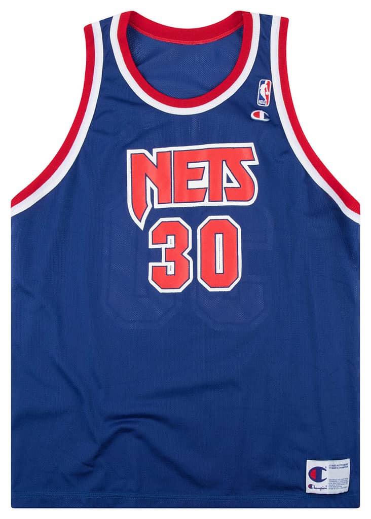 1996-97 New Jersey Nets Kittles #30 Champion Jersey (Away) XL