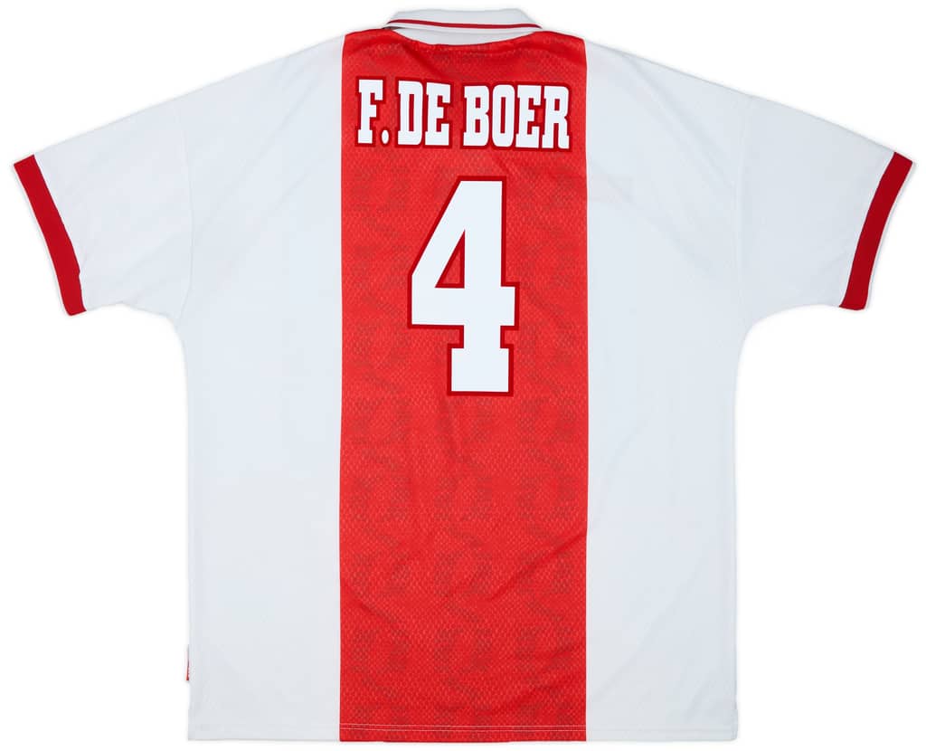 1998-99 Ajax Home Shirt F.De Boer #4 - 9/10 - (XL)
