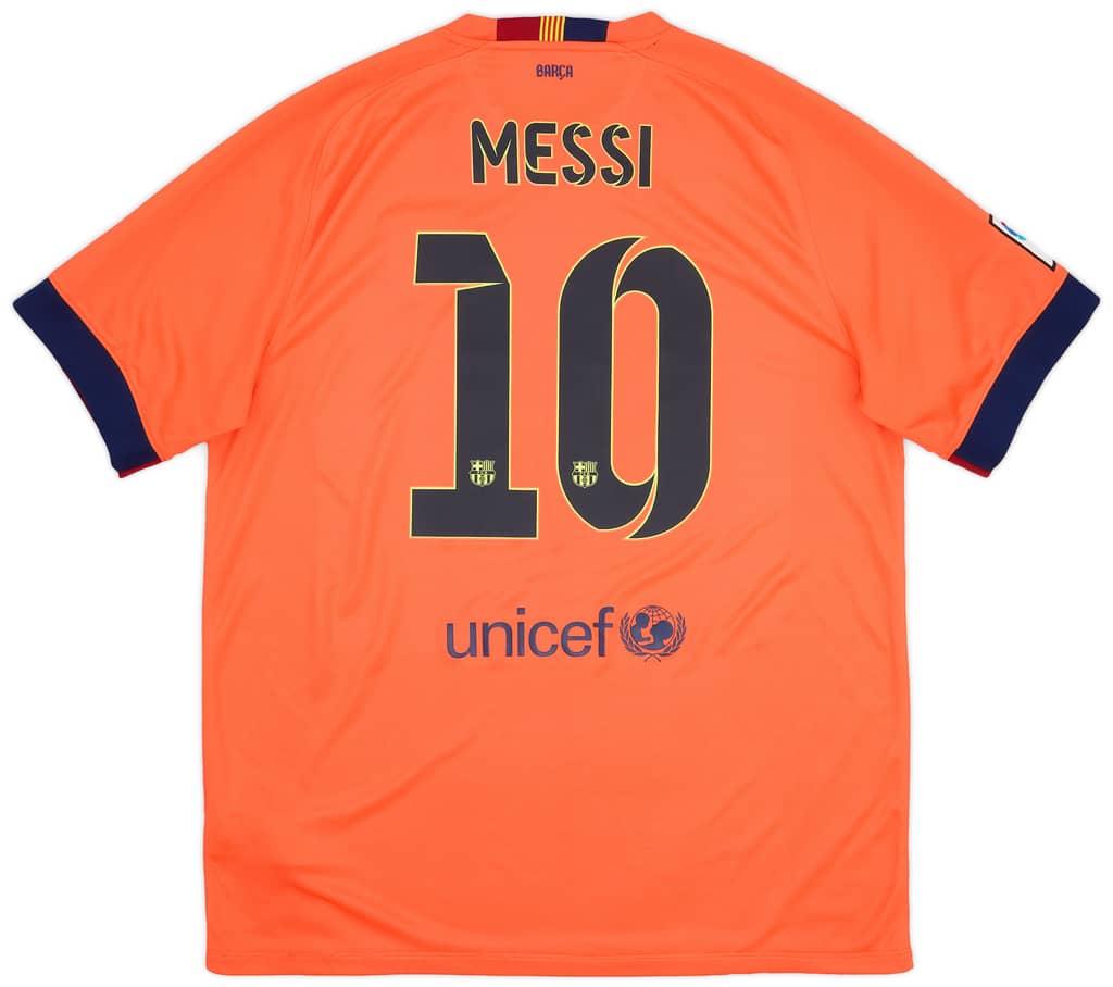 2014-15 Barcelona Away Shirt Messi #10 - 8/10 - (XL)