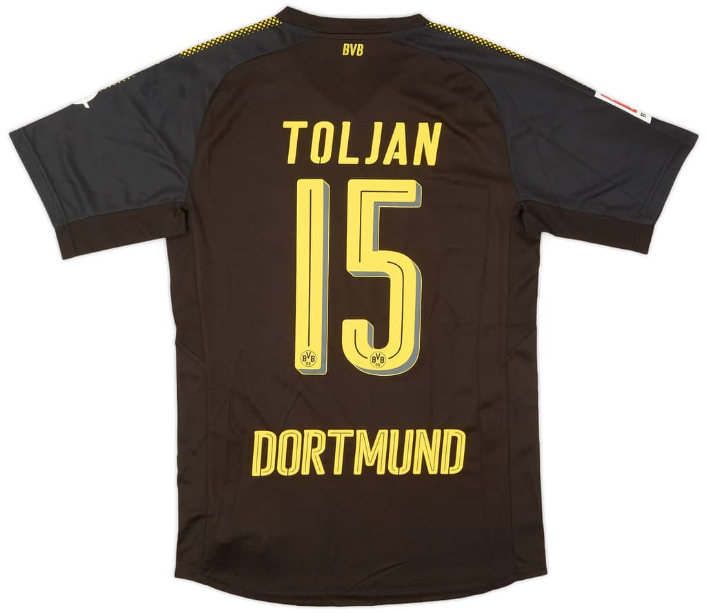 2017-18 Borussia Dortmund Away Authentic Shirt Toljan #15 - 9/10 - (M)