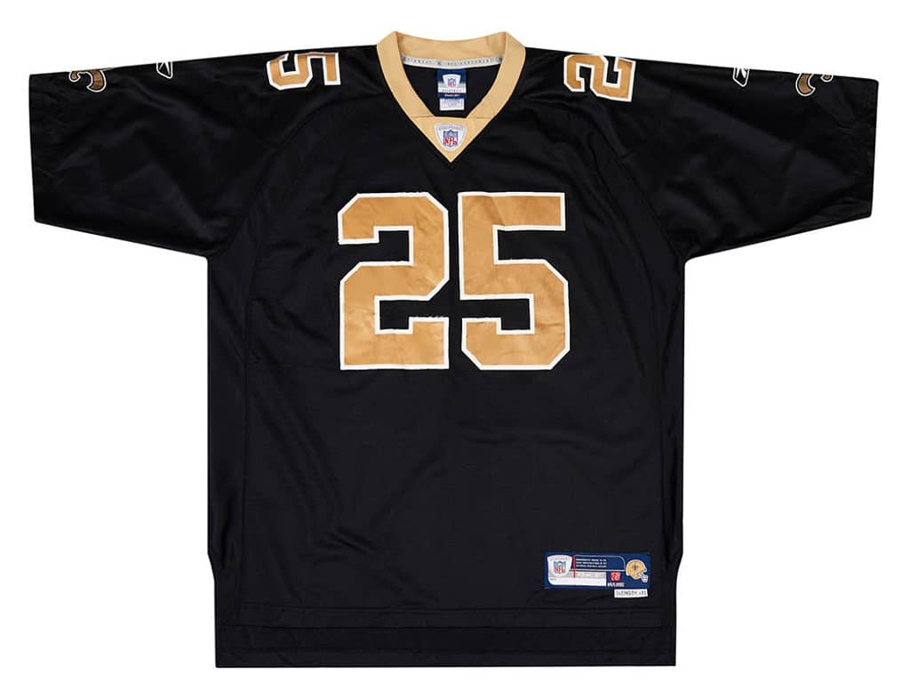 2007 New Orleans Saints Bush #25 Reebok Premier Jersey (Home) XL
