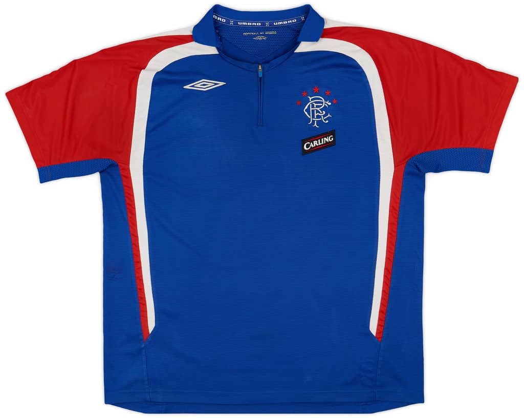 2007-08 Rangers Umbro 1/4 Zip Polo Shirt - 6/10 - (L)