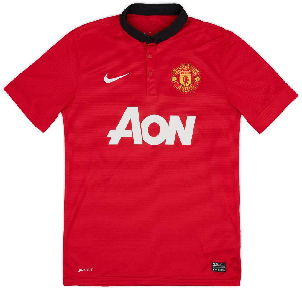 2013-14 Manchester United Home Shirt Evra #3 - 9/10 - (S)