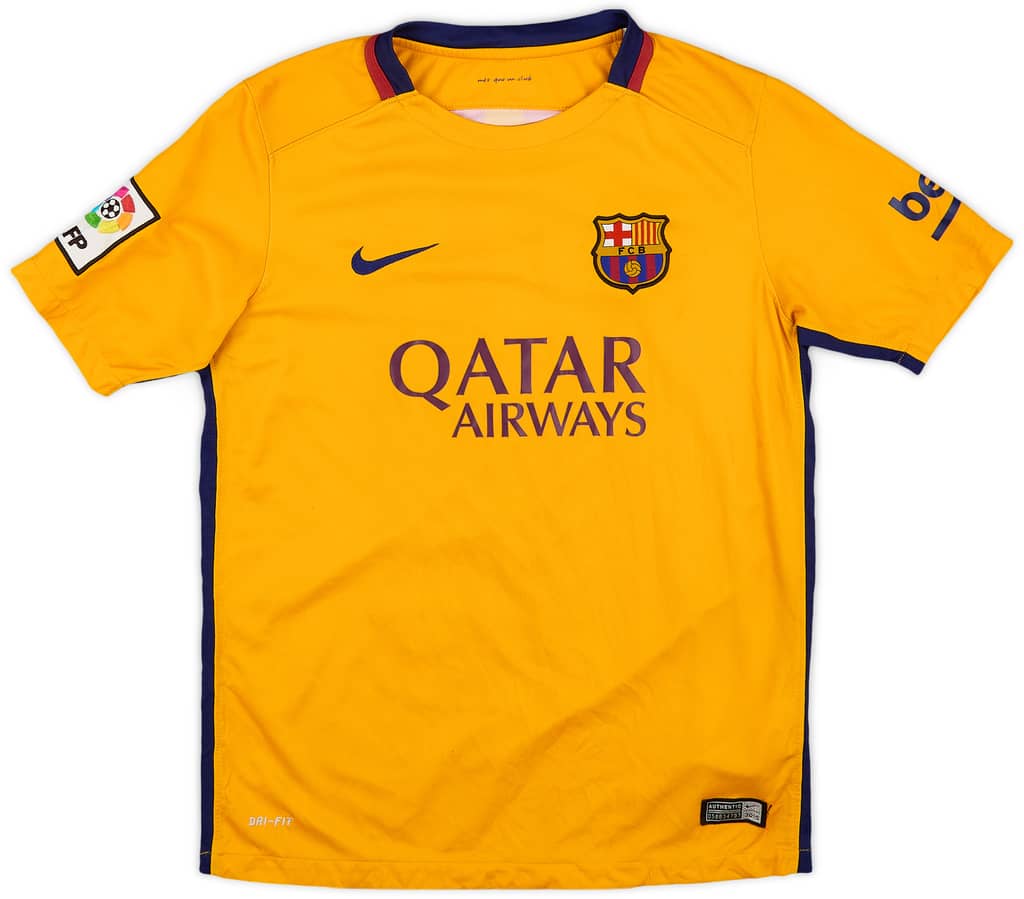 2015-16 Barcelona Away Shirt - 6/10 - (L.Boys)