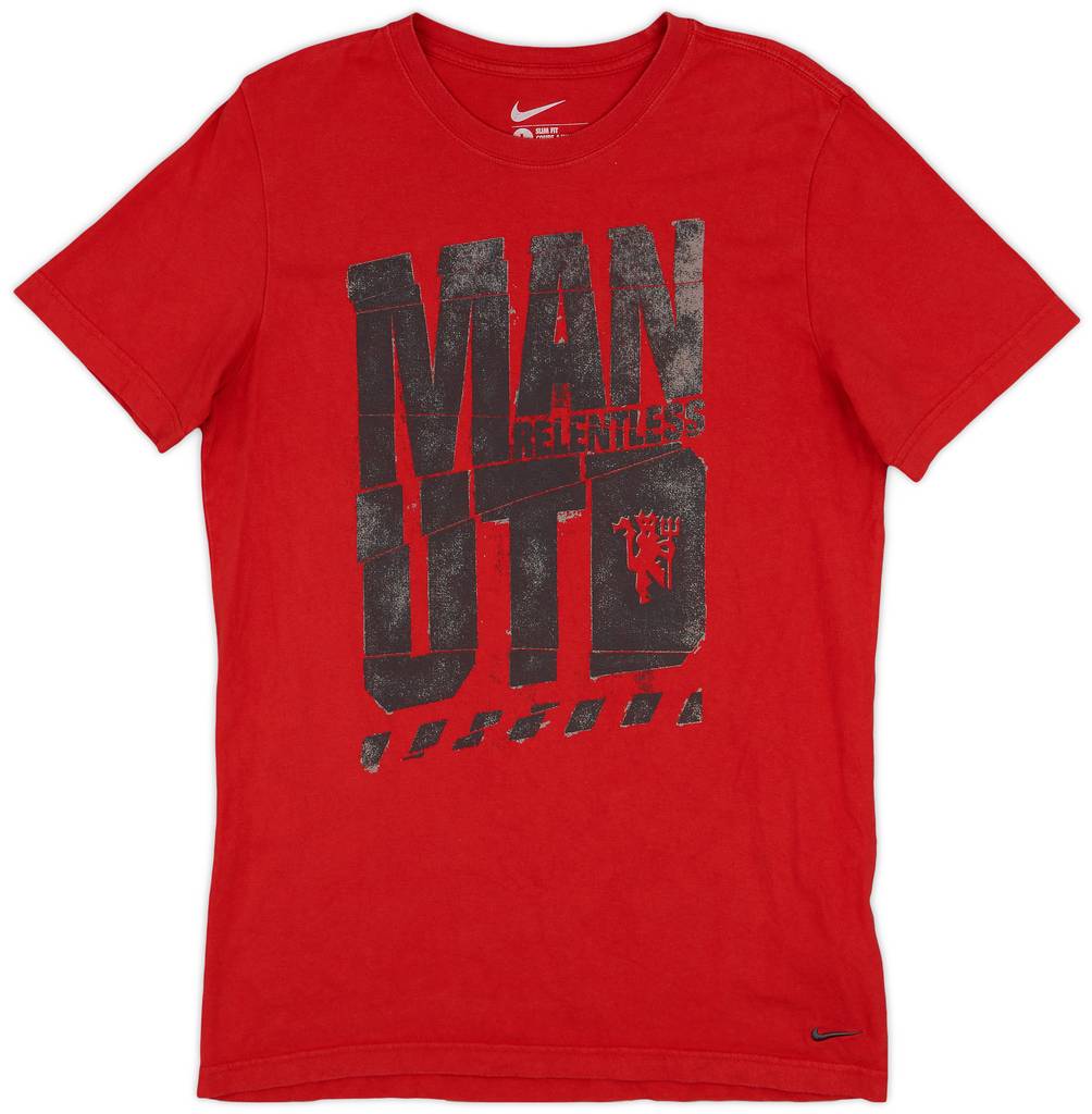 2012-13 Manchester United Nike Graphic Tee - 8/10 - (L)