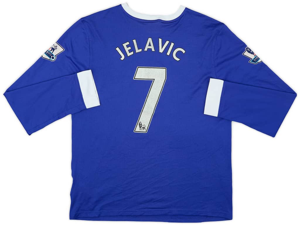 2012-13 Everton Home L/S Shirt Jelavic #7 - 6/10 - (L)