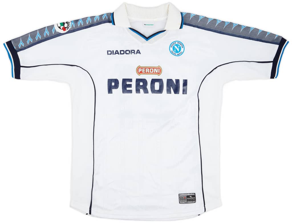 2000-01 Napoli Match Issue Away Shirt Troise #21