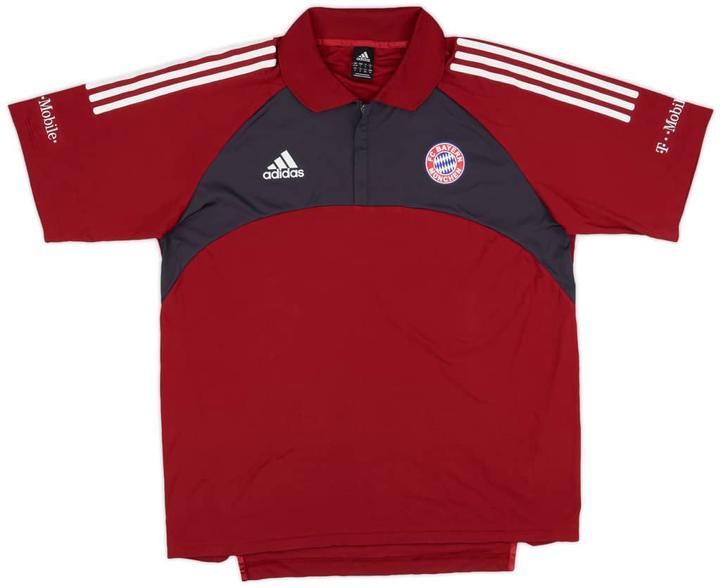 2002-03 Bayern Munich Player Issue adidas 1/4 Zip Polo Shirt - 7/10 - (L/XL)