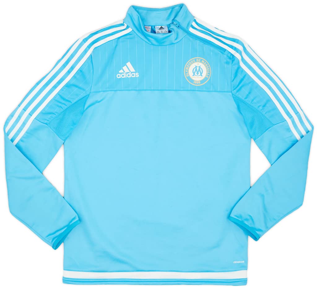 2015-16 Olympique Marseille adidas 1/4 Zip Drill Top - 7/10 - (XL.Boys)