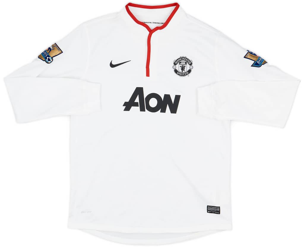 2012-14 Manchester United Away L/S Shirt Champions #20 - 7/10 - (XL.Boys)