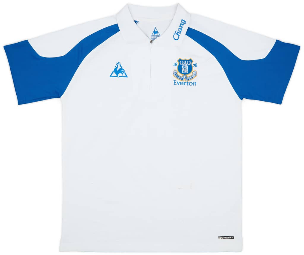 2009-10 Everton Le Coq Sportif 1/4 Zip Polo Shirt - 7/10 - (L)
