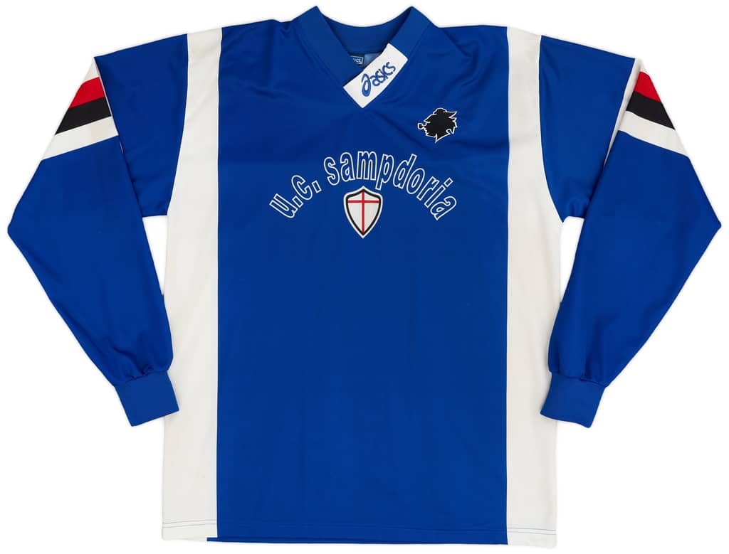 1996-97 Sampdoria Asics Training L/S Shirt - 7/10 - (XL)