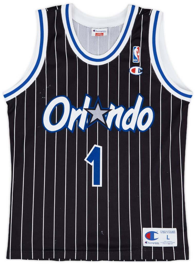 1993-94 Orlando Magic A.Hardaway #1 Champion Away Jersey - 3/10 - (L.Boys)