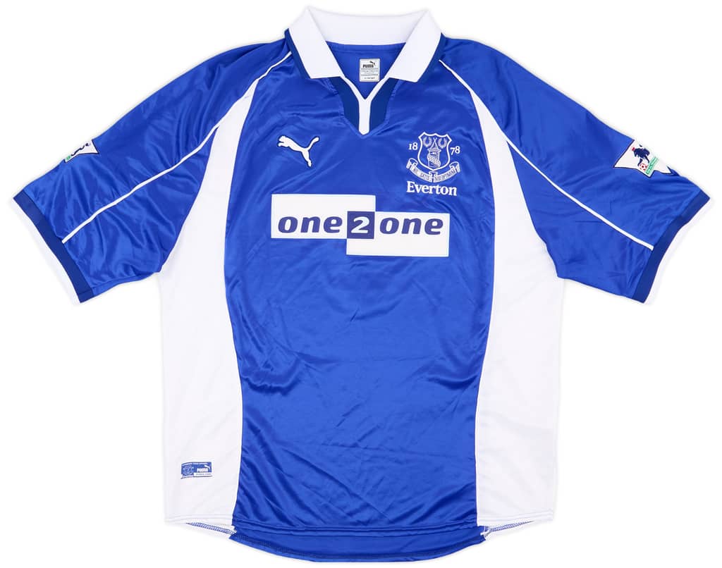 2001-02 Everton Match Issue Home Shirt Pistone #3