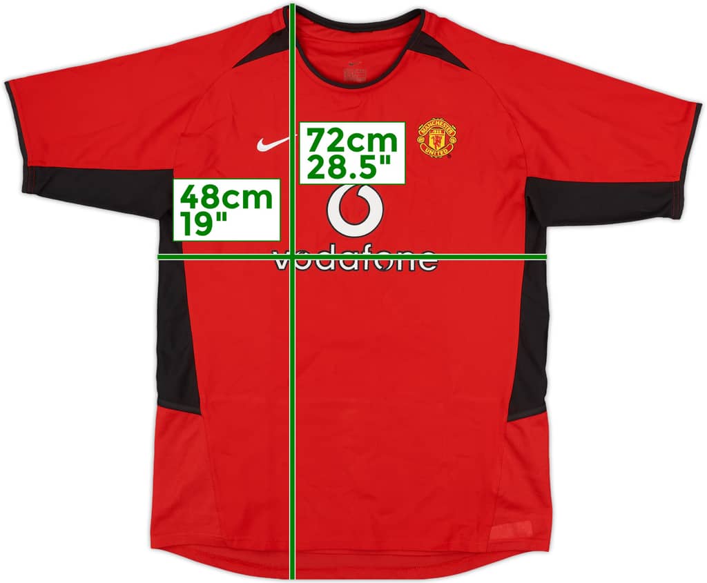 2002-04 Manchester United Home Shirt - 10/10 - (XL.Boys)