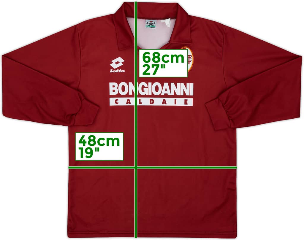 1994-95 Torino Home L/S Shirt - 8/10 - (XL.Boys)