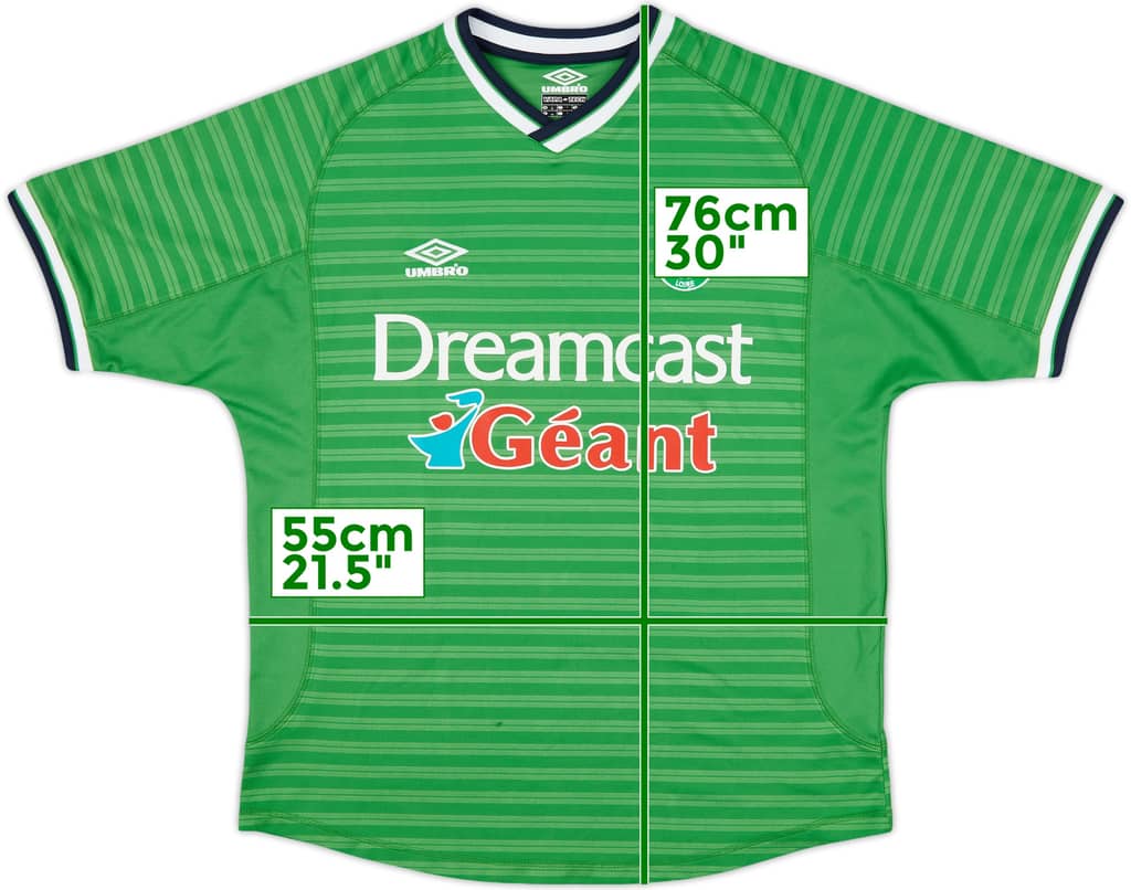 2000-01 Saint Etienne Home Shirt - 8/10 - (L)