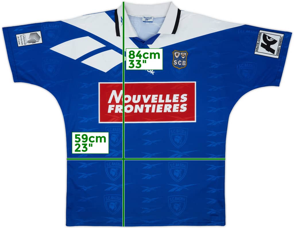 1995-96 Bastia Home Shirt - 7/10 - (XL)