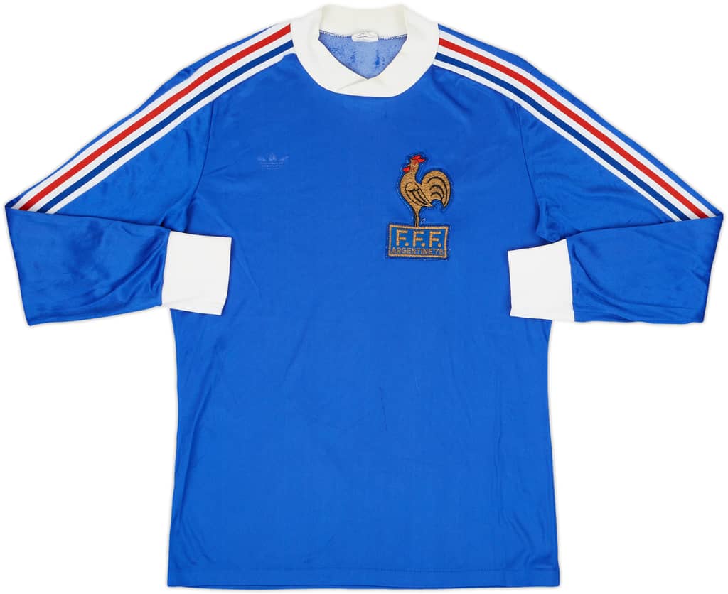 1978-80 France World Cup Home L/S Shirt - 5/10 - (M)
