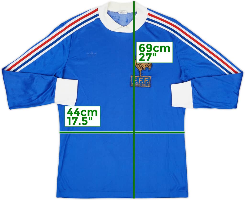 1978-80 France World Cup Home L/S Shirt - 5/10 - (M)