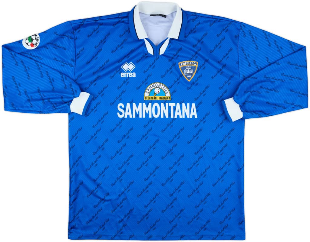1998-99 Empoli Match Issue Home L/S Shirt Chiappara #19