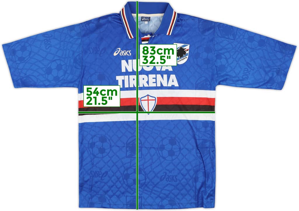 1995-96 Sampdoria Home Shirt - 7/10 - (XL)
