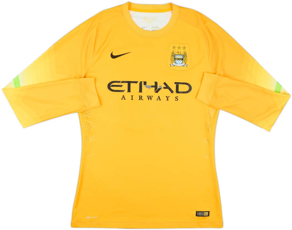 2014-15 Manchester City Match Issue GK Shirt #13